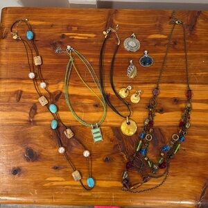 Lia Sophia Bundle 4 Necklaces, Earrings, & 3 Pendants